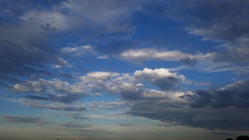 Low angle view of clouds in sky