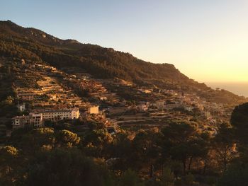 High angle shot of townscape