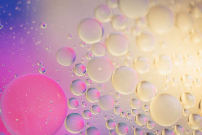 Full frame shot of bubbles in water