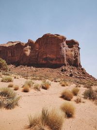 Rock formations in a desert