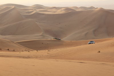 Aerial view of a desert