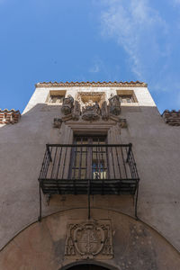 Ornate facade of the university library in the city of salamanca, spain