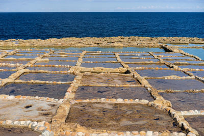 Salt pans in gozo, malta