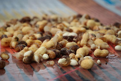 Close-up of food on wood