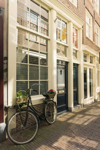 Bicycle parked in city