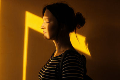 Portrait of young woman