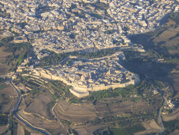 High angle view of land