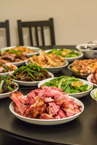 Close-up of food on table