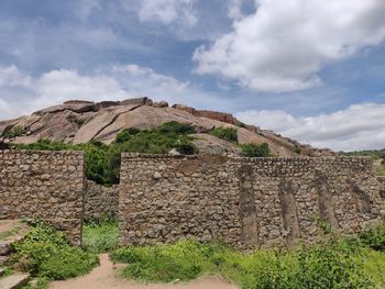 A historical monument. administration office entrance of chitradurga's rock fort. 