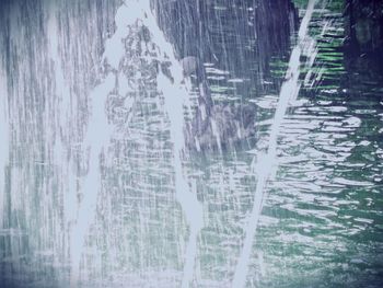 Waves splashing in water