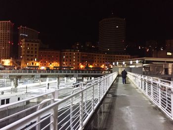 Illuminated city at night