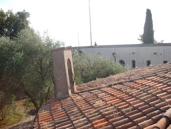 Built structure with trees in background