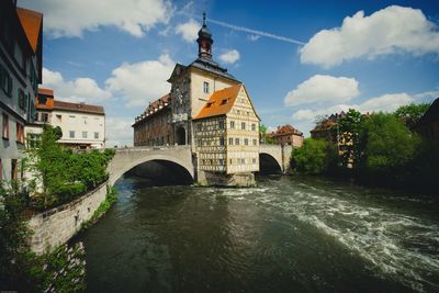 Buildings in distance with waterfront