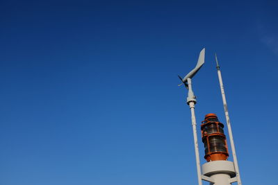 Low angle view of clear blue sky