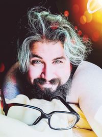 Close-up portrait of young man