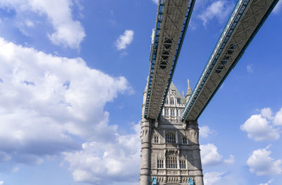 Low angle view of tower bridge