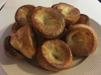 Close-up of bread in plate