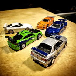 High angle view of toy car on table