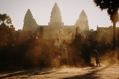 Group of people in a temple