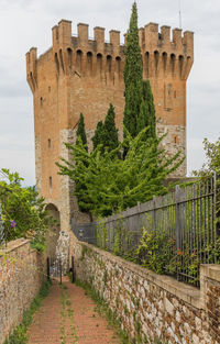 View of fort against building