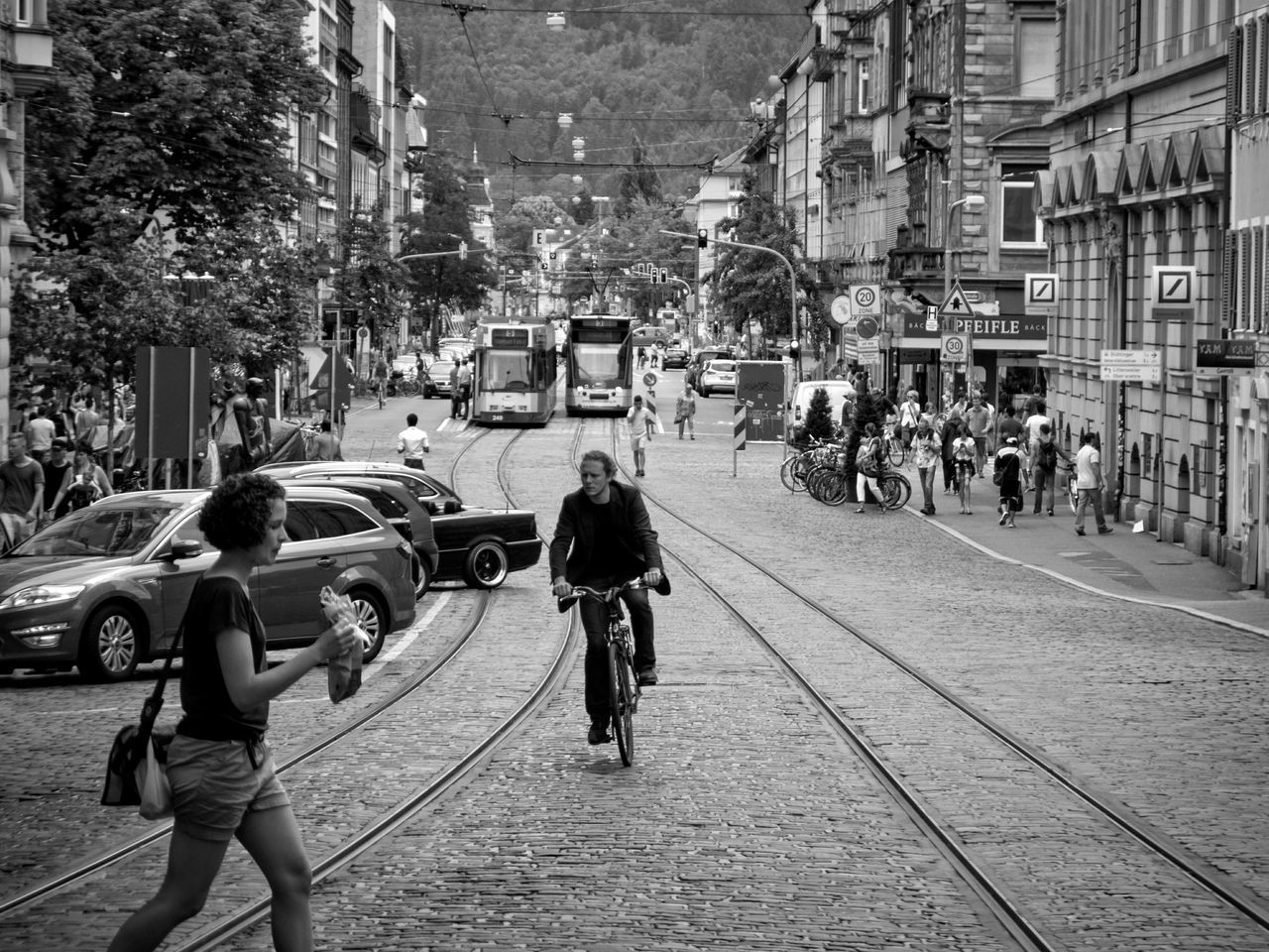 WOMAN WALKING ON STREET