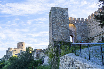 Low angle view of historic building against sky