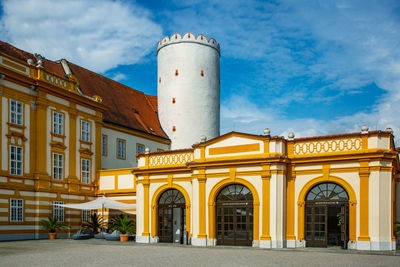 Exterior of building against sky in city