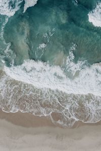 Waves rushing towards shore