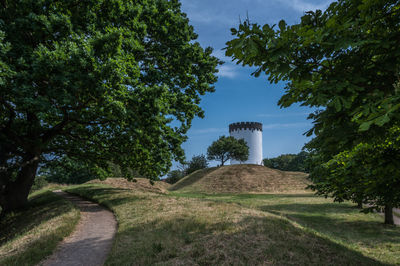 The white tower at old fredericia fortress and rebout