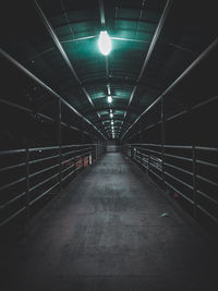 Empty illuminated tunnel