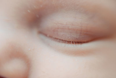 Close-up of baby sleeping