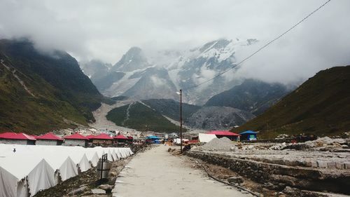 Road passing through mountains