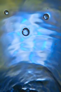 Close-up of bubbles in water