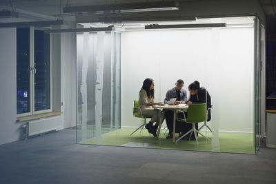 People having meeting in meeting room