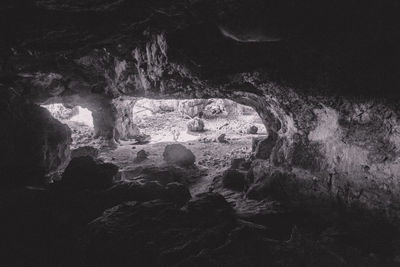 Rock formation in water