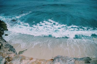 High angle view of beach