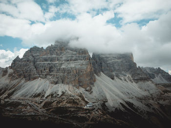 Scenic view of rocky mountains against sky