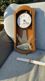 Clock on white wall