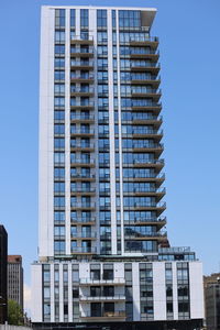 Low angle view of building against clear sky