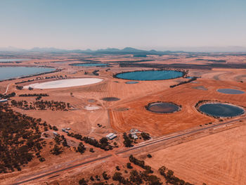 High angle view of landscape against sky