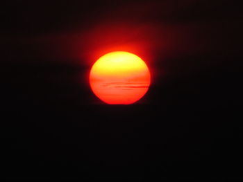 Close-up of sun at sunset
