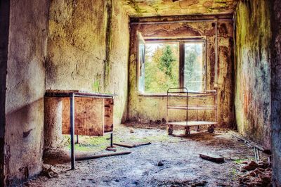 Interior of abandoned house
