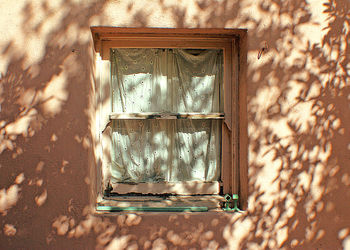 Closed window of house