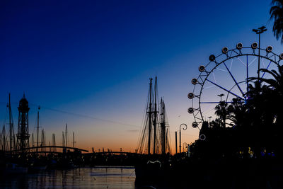 Cranes at sunset