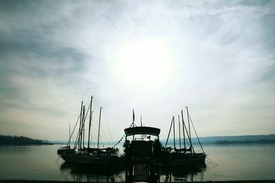 Ship sailing in sea