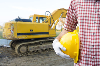 Man working at construction site