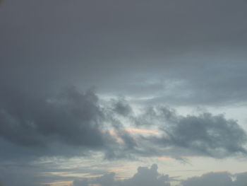 Low angle view of storm clouds in sky