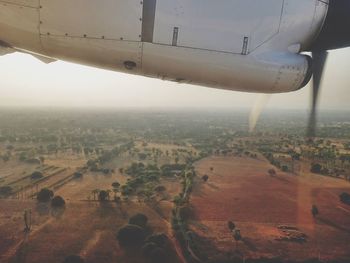 Aerial view of landscape against sky