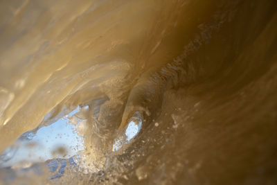 Close-up of waves splashing in sea