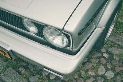 High angle view of vintage car